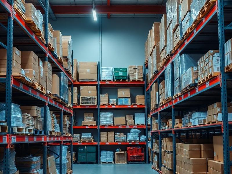 Materiales eléctricos organizados en bodega